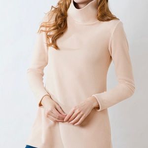 Dudley Stephens Cobble Hill Turtleneck Natural Blush - Sz XS